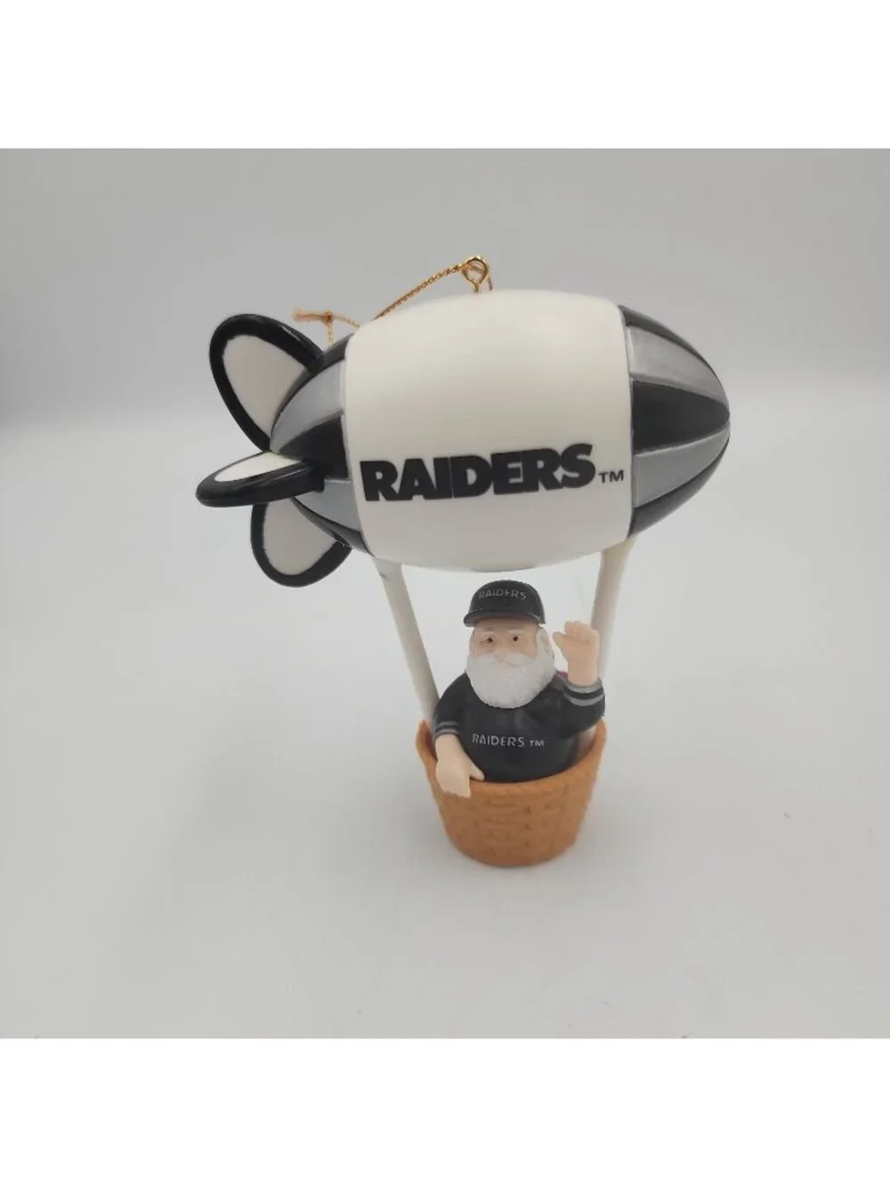 Russ Berrie Las Vegas Raiders Santa Blimp Christmas Ornament Resin 4